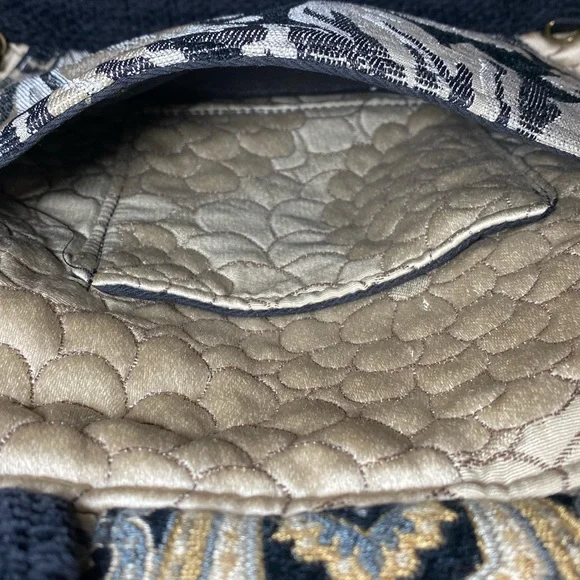 JANET McKinstry Designs Bag large Cross Body Messenger floral tapestry purse - Picture 5 of 10